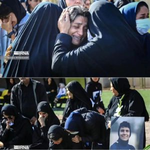 مادر ملیکا محمدی در سر مزار