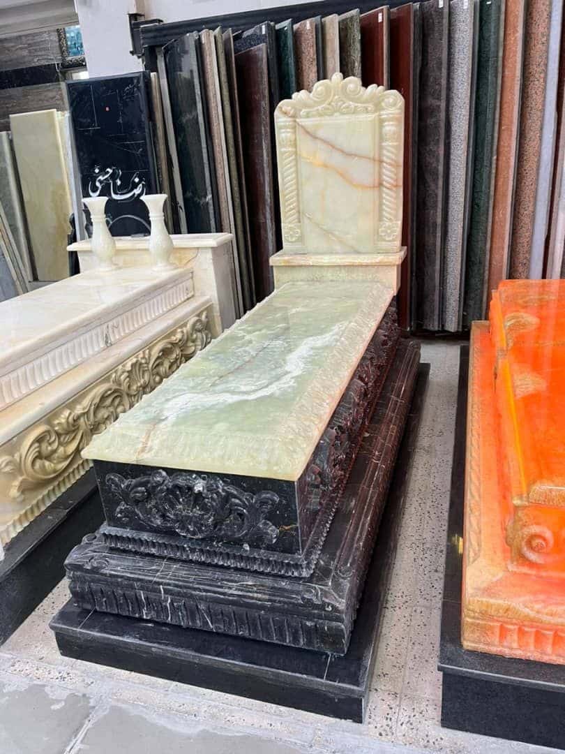 مرمر سبز با مرمریت مشکی